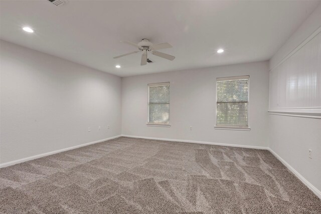 770 Hunt Rd Unit 212, Baytown, TX 77521 - carpeted empty room with recessed lighting, ceiling fan, and baseboards