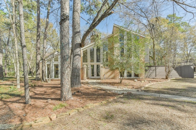 exterior space with french doors