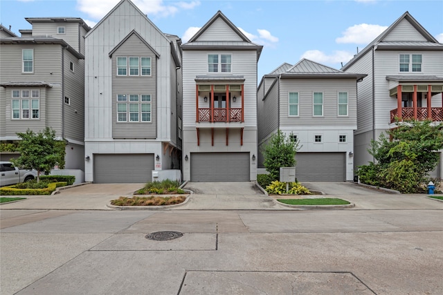 view of property featuring a garage