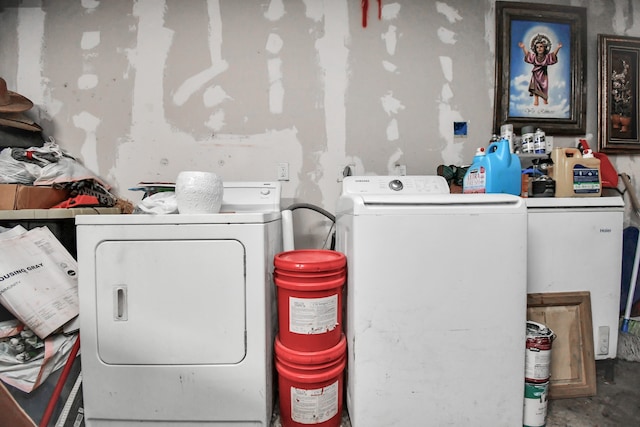 washroom featuring separate washer and dryer