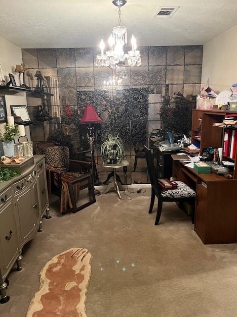 1702-1704 Southline St Unit 170, Cleveland, TX 77327 - carpeted office space with a chandelier