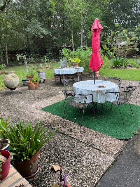 view of yard with a patio