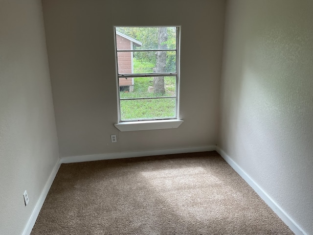 carpeted empty room featuring a wealth of natural light