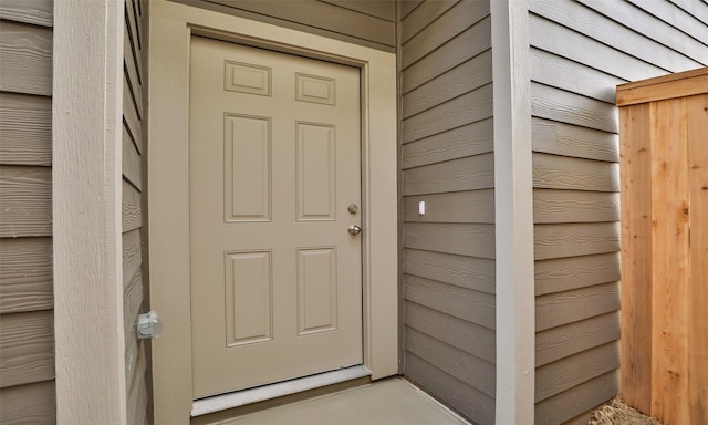 view of doorway to property