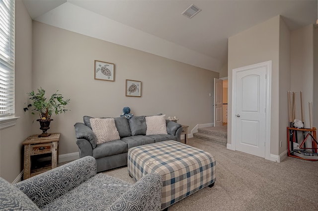 view of carpeted living room