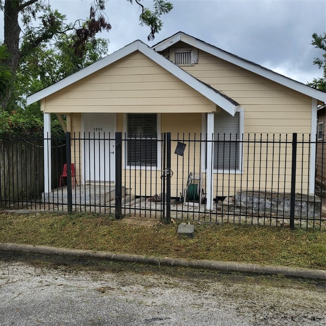 bungalow-style home featuring a porch