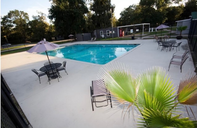 view of pool with a patio area