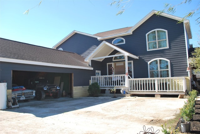 front facade featuring a garage