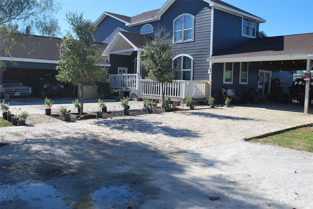 view of front of home with a porch