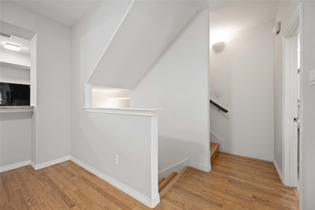 interior space with hardwood / wood-style flooring