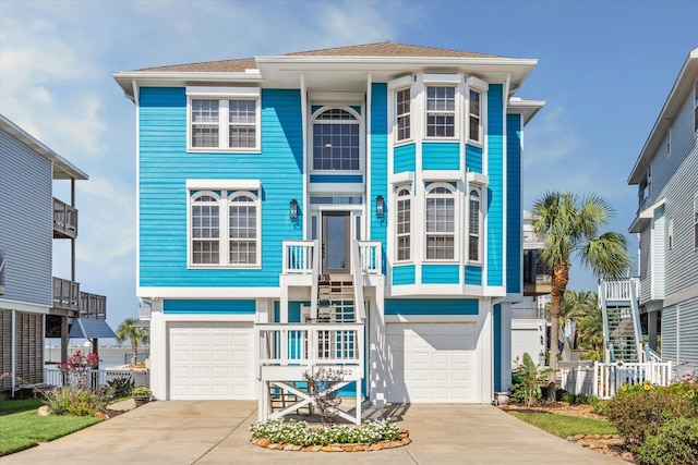 view of front facade with a garage