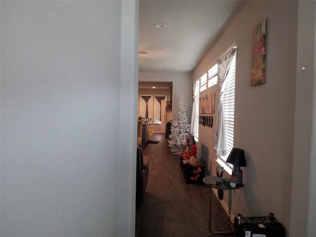 hallway featuring hardwood / wood-style floors