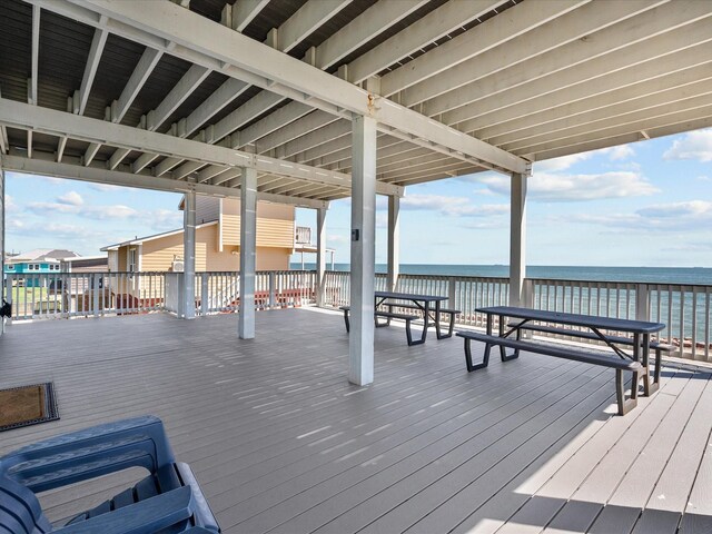 718 Beach Dr, Surfside Beach, TX 77541 - deck with a water view