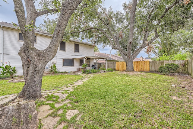 view of yard with a patio area