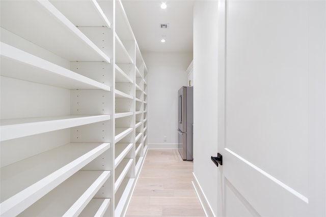 interior space with light hardwood / wood-style flooring