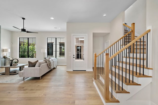 entryway featuring light wood-type flooring