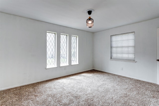 view of carpeted spare room