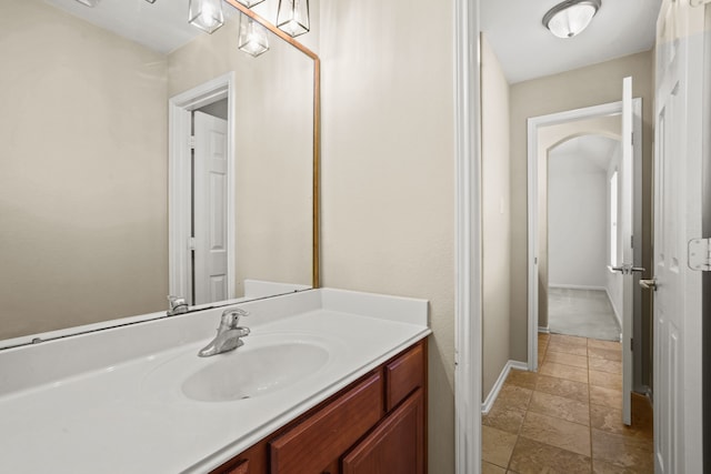 bathroom featuring vanity