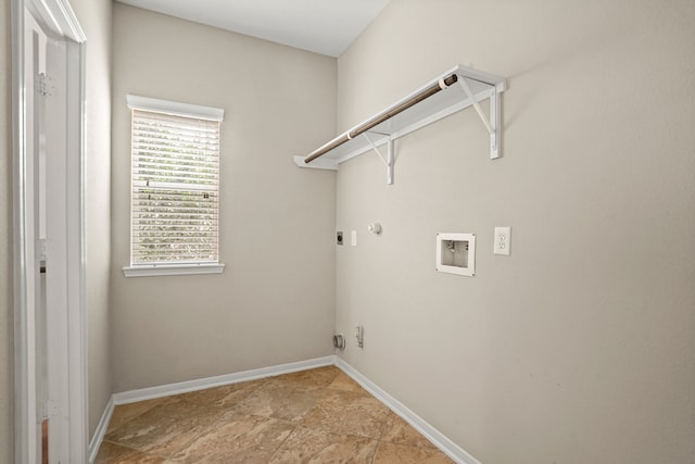 laundry area with washer hookup, gas dryer hookup, and hookup for an electric dryer