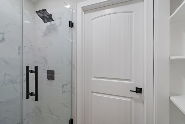 bathroom featuring walk in shower