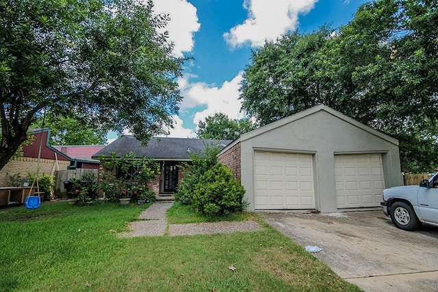 12302 Kitty Brook Dr, Houston, TX 77071 - ranch-style home with a front yard, a garage, and brick siding