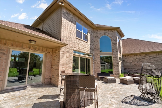 view of patio with an outdoor living space