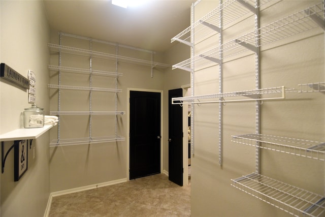 view of walk in closet