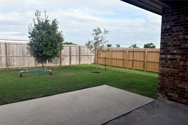 view of yard featuring a patio area