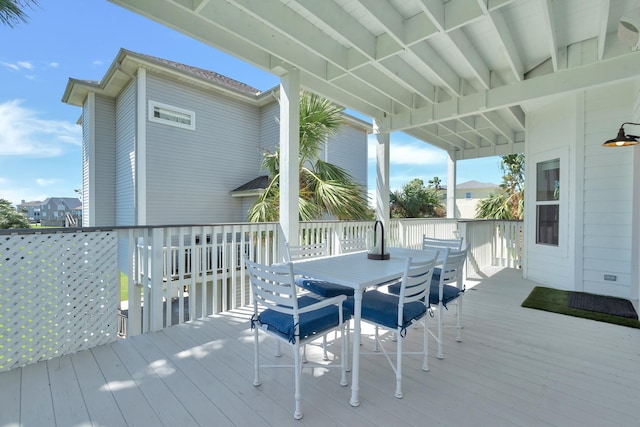 4010 Shallow Reef, Galveston, TX 77554 - deck with outdoor dining area