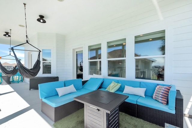4010 Shallow Reef, Galveston, TX 77554 - view of patio / terrace with outdoor lounge area