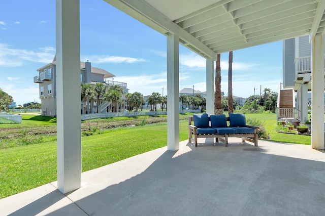 4010 Shallow Reef, Galveston, TX 77554 - view of patio / terrace with a residential view