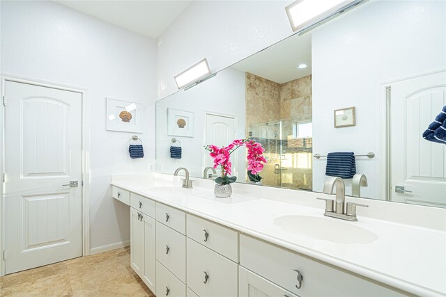 4010 Shallow Reef, Galveston, TX 77554 - full bathroom with a stall shower and double vanity
