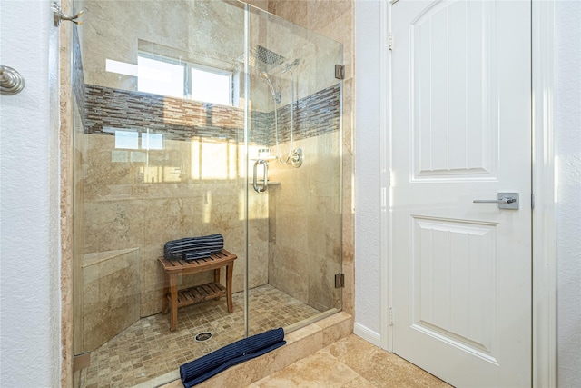 4010 Shallow Reef, Galveston, TX 77554 - full bath with a shower stall and tile patterned flooring