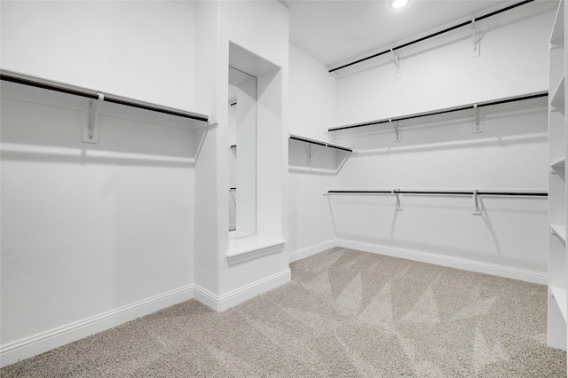 spacious closet with carpet floors