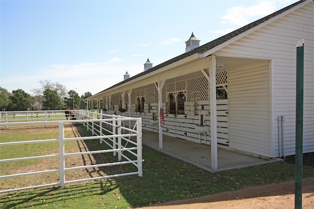 view of horse barn