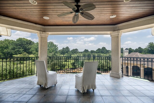 view of patio / terrace with a balcony