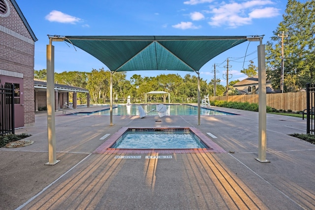 view of pool featuring a patio area