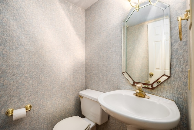 bathroom featuring sink and toilet