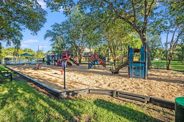 view of play area