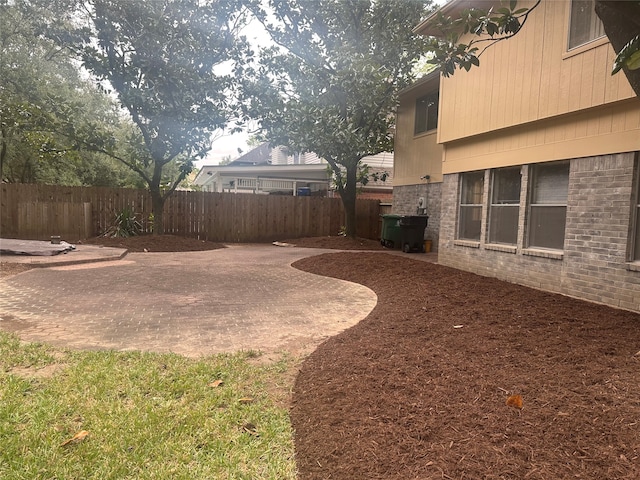 view of yard featuring a patio area