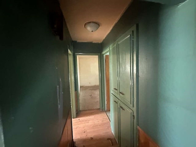 hallway featuring light hardwood / wood-style flooring