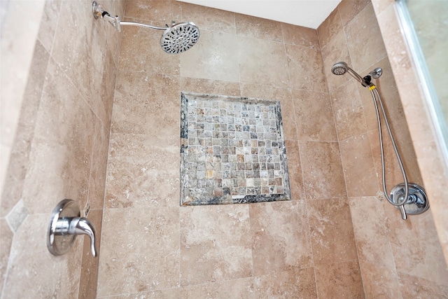 room details with tiled shower