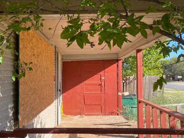 exterior space featuring a porch