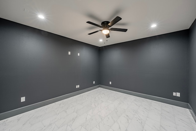 empty room with ceiling fan