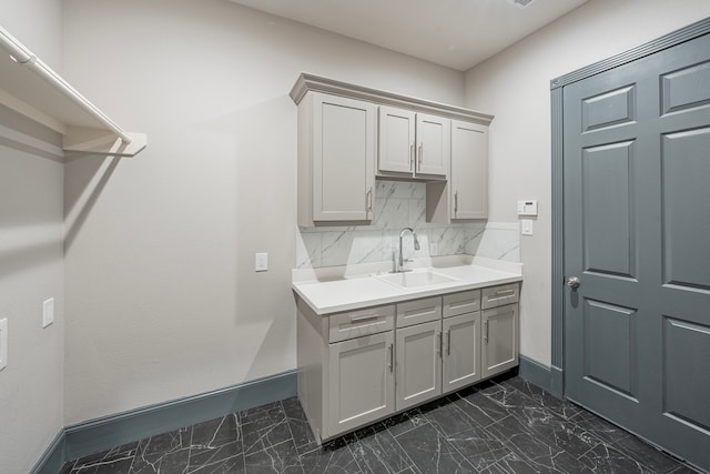 laundry room with sink