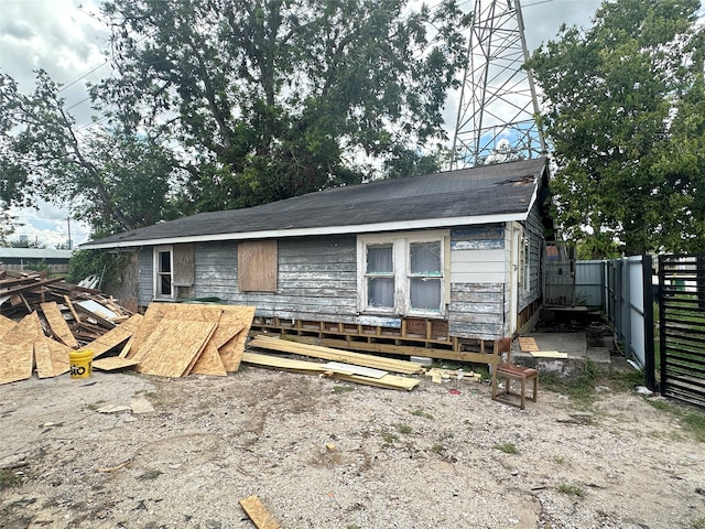 view of back of property