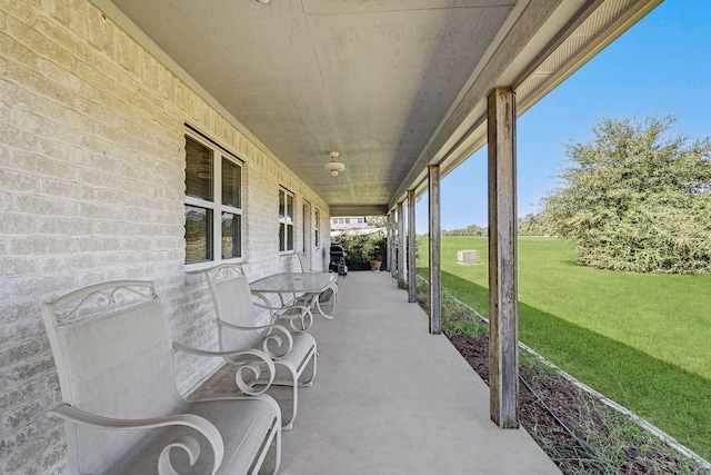 view of patio / terrace with a porch