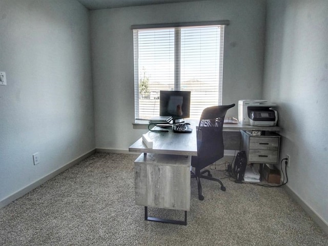 view of carpeted office