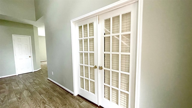 interior space featuring dark hardwood / wood-style floors