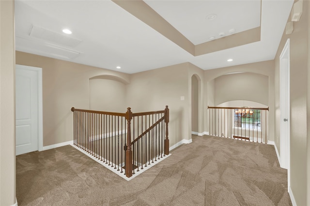 hallway featuring carpet floors